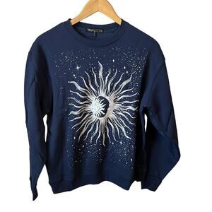The Vinylicons NWT NEW Celestial Fleece Crewneck Blue Size XS